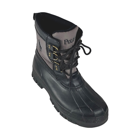 Polo by Ralph Lauren Shoes | Polo Ralph Lauren Crestwick Snow Duck Boots | Color: Black/Gray | Size: 8 | Milyclothes's Closet